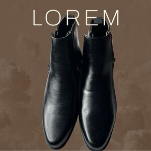 **Nwob  ASOS Men's Black Leather  Chelsea Boots Size 9